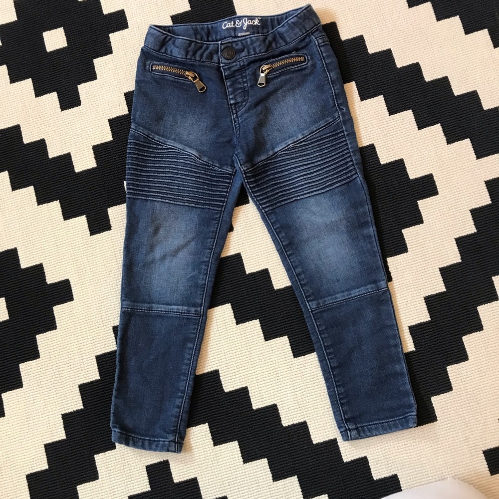 Cat&Jack Sz4 Moto Knit Jeans